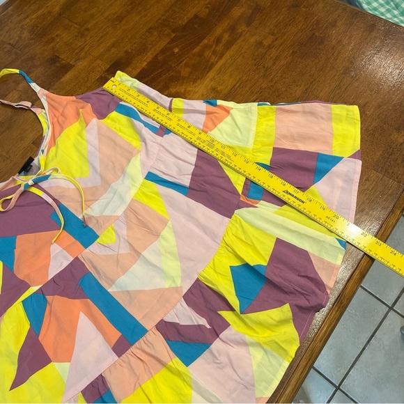 Torrid Colorful Geometric tank top yellow pink size 1 or XL/XXL - Picture 4 of 6